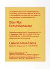 Exhibition announcement: Diter Rot: Schimmelhaufen (9 November-5 December 1968)