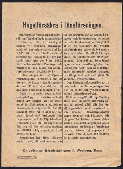 Hagelförsäkra i länsföreningen [= rubrik].