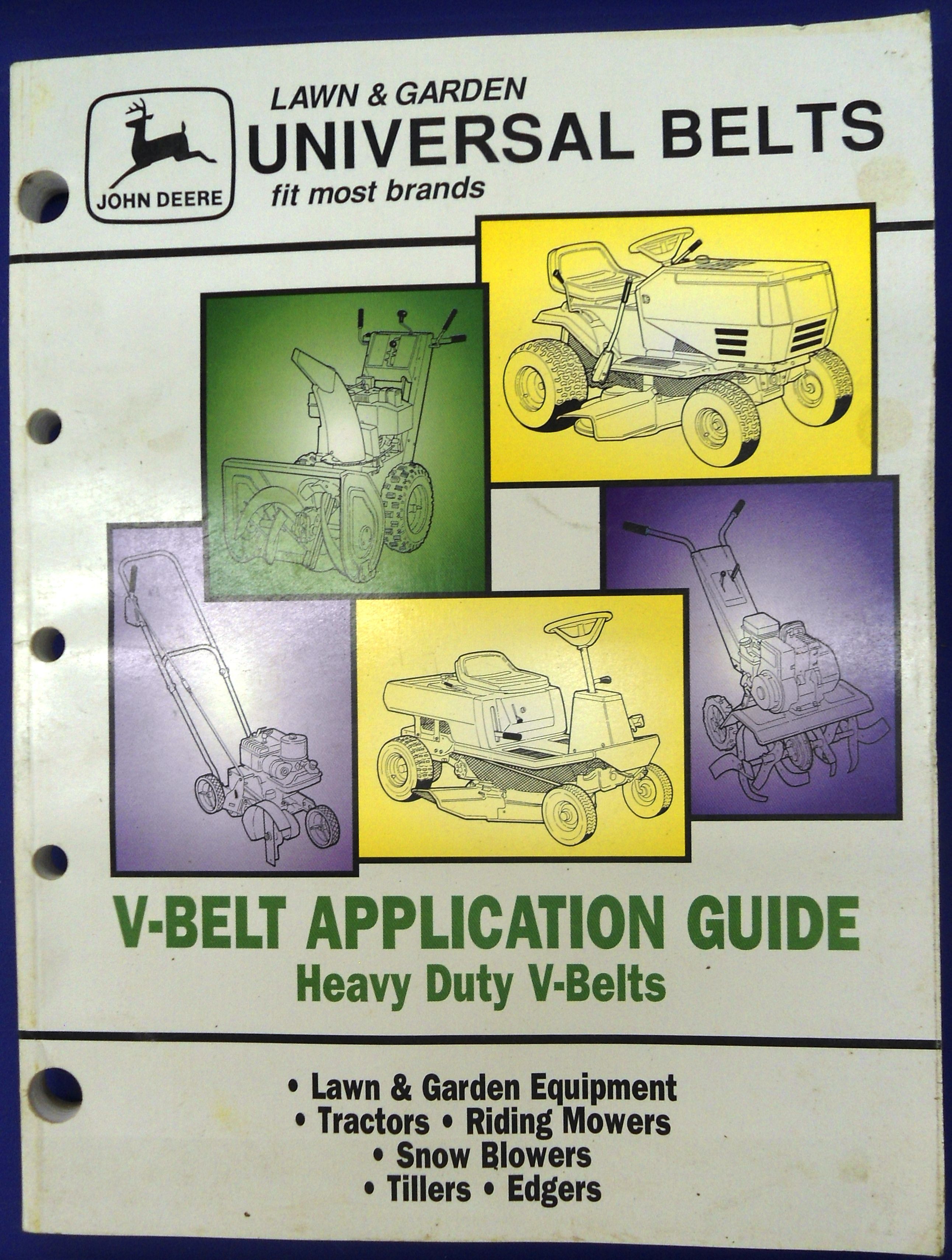 John Deere VBelt Application Guide Heavy Duty VBelts by John Deere