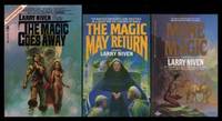 THE MAGIC GOES AWAY - with - THE MAGIC MAY RETURN - and - MORE MAGIC: Earthshade; Manaspill; But Fear Ifself; Strength; Not Long Before the End; The Lion in His Attic; Shadow of Wings; Talisman; Mana from Heaven by Niven, Larry (with Fred Saberhagen; Dean Ing; Steven Barnes; Poul Anderson; Mildred Downey Broxon; Bob Shaw; Dian Girard; Roger Zelazny) - 1978