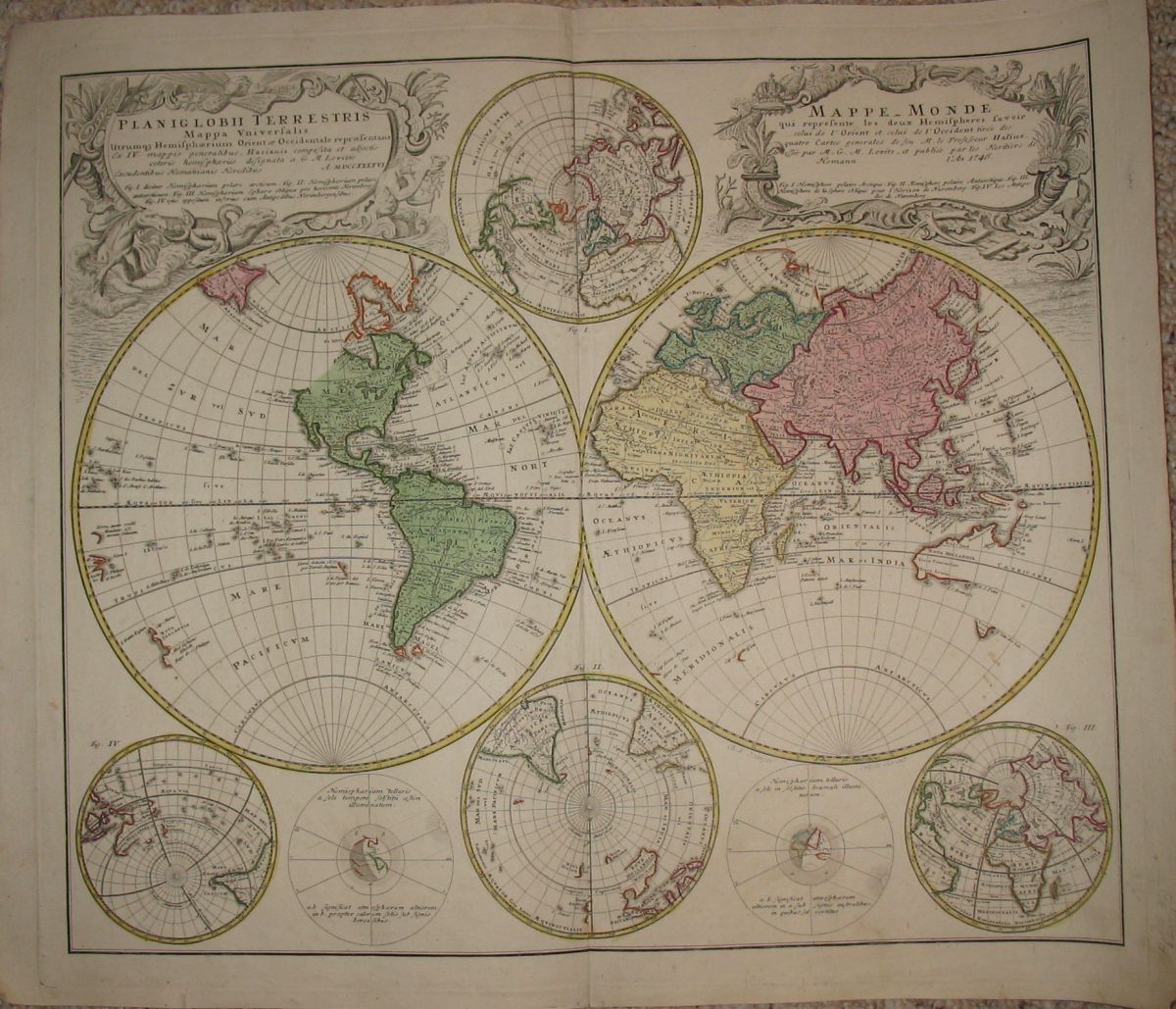 (World Map) Planiglobii terrestris mappa universalis utrumq