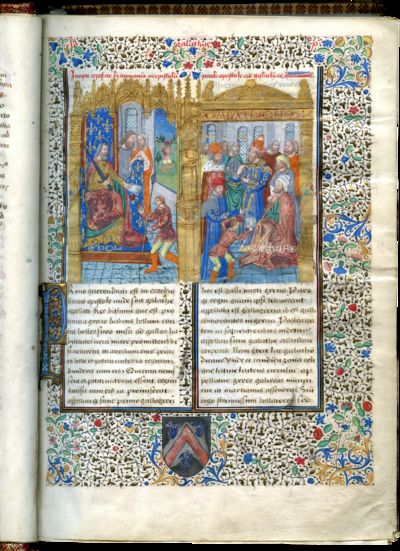 Expositio in epistolas Pauli, illuminated manuscript on parchment, in Latin with frontispiece miniature possibly by a son of Jean Budé