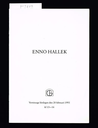 Enno Hallek. Vernissage lördagen den 20 februari…