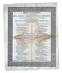 cover of Order of Exercises at the Annual Meeting of the Essex Agricultural Society, At the Unitarian Meeting House, Danvers, Sept. 30, 1835, at Three O'Clock, P. M.