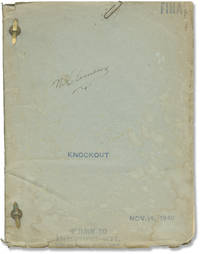 cover of Knockout (Original screenplay for the 1941 film, copy belonging to director William Clemens, with letter from Joseph Breen)