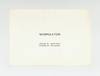 Exhibition postcard: MANIPULATION, paintings by: daniel buren / presented by: jack wendler (9-30 March 1973)