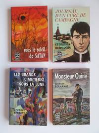 image of Les grands cimetieres sous la lune, with, Sous le soleil de Satan, with, Monsieur Ouine, with, Journal d'un cure de campagne (4 books)