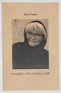 image of Judy Foster. November 2, 1932 - October 8, 2000