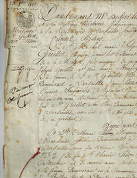 image of Napoleonic-Era Manuscript Contract of Marriage Between Michel Joseph Guillot and Catherine Filon ( In French )