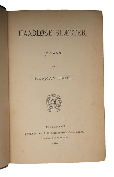 Haabløse Slægter. Roman. - [DEDIKATIONSEKSEMPLAR.] (photo 3)