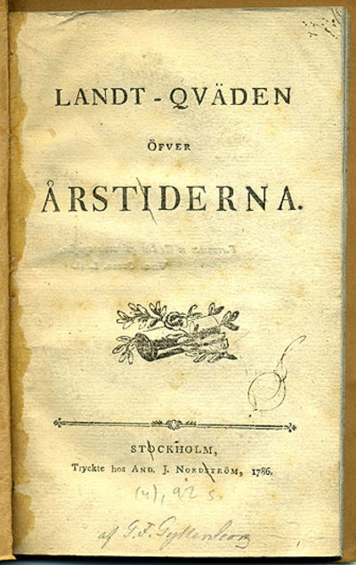 Landt-qväden öfver årstiderna.