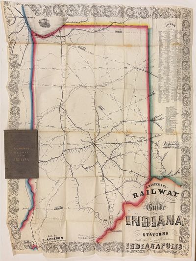 D.B. Cooke & Co.'s Railway guide for Indiana shewing all the stations with their respective distances connecting with Indianapolis