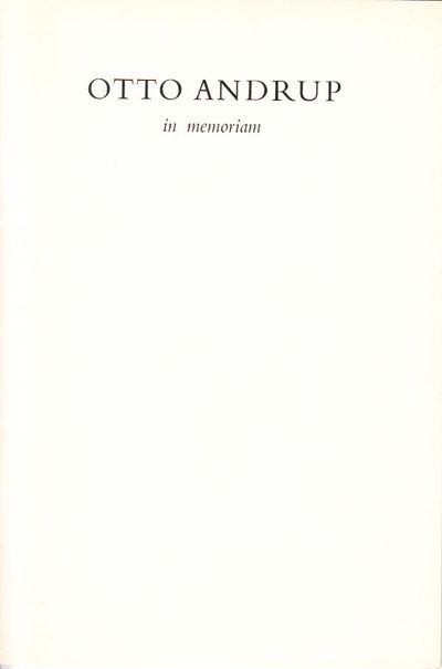 Otto Andrup in memoriam.