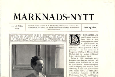 Marknads-Nytt. Utgifvet vid den under H. K. H.…