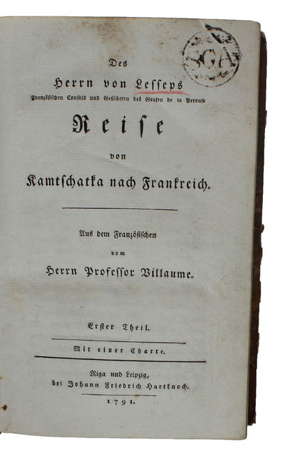 Reise von Kamtschatka nach Frankreich. Aus dem Französischen von Herrn Professor Villaume. 1.-2. Theil. Mit einer Charte. (photo 2)