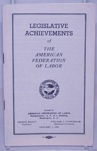 image of Legislative Achievements of The American Federation of Labor