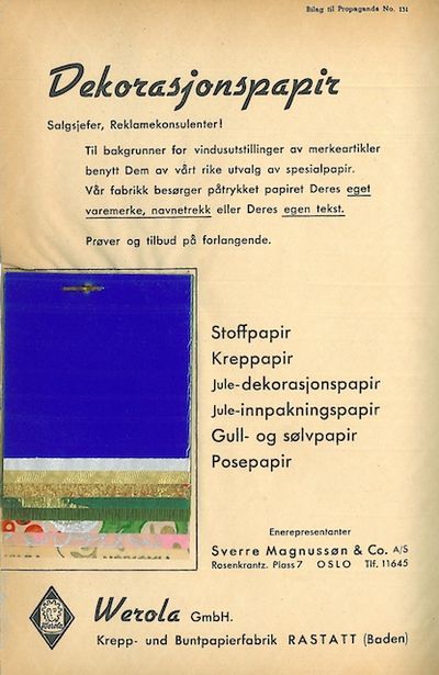 Organ for Norges Reklameforbund. Utgitt av…