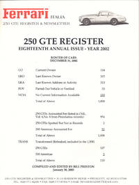 250 GTE Register: Eighteenth Annual Issue-Year 2002