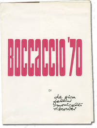 Boccaccio &#039;70 (Original film program for the 1962 film) by De Sica, Vittorio, and Federico Fellini, Mario Monicelli, Luchino Visconti (directors); Giovanni Arpino, Italo Calvino, Suso Cecchi D'Amico, Federico Fellini (screenwriters); Marisa Solinas, Germano Gilioli, Anita Ekberg, Peppino De Filippo, Romy Schneide - 1962