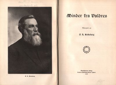 Minder fra Valdres. Optegnet av (...).
