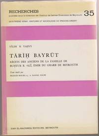image of Tarih Bayrut: Recits des Anciens de la Famille de Buhtur B. Ali, Emir du Gharb de Beyrouth