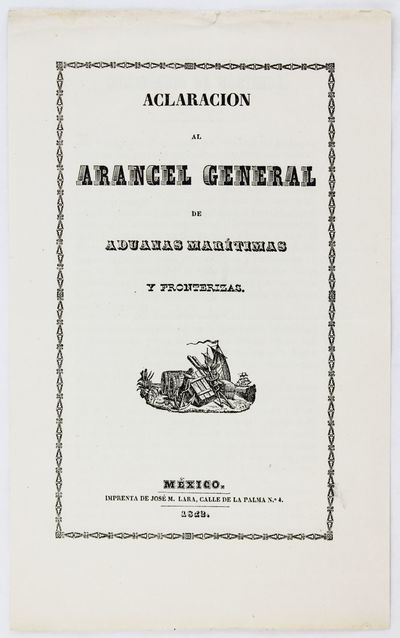 Aclaracion al Arancel General de Aduanas Maritimas y Fronterizas