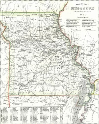 Neueste Karte von Missouri. Nach den beste…