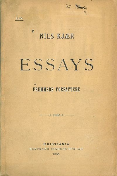 Essays. Fremmede forfattere.