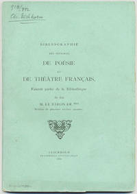 Bibliographie des ouvrages de poésie et de…
