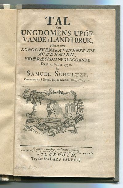 Tal om ungdomens upöfvande i landtbruk, hållit…