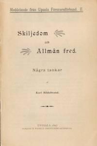 Skiljedom och allmän fred. Några tankar.
