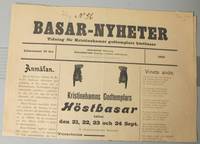 Basar-nyheter. Tidning för Kristinehamns godtemplars höstbasar. Lösnummer. 1905.