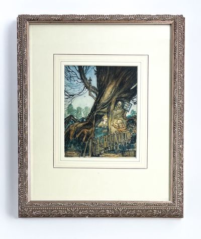 Original art scene of fairies: "Gossip