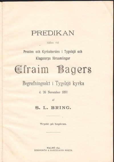 Predikan hållen vid prosten och kyrkoherden i…
