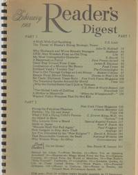 cover of READER'S DIGEST MAGAZINE February 1968 Enlarged Type Edition Part 1 Vol. 02, No. 550.