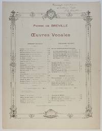 image of 'Bonjour mon coeur', light-hearted song for voice and piano, (Pierre de, 1861-1949, French Composer)