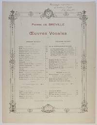 'Bonjour mon coeur', light-hearted song for voice and piano, (Pierre de, 1861-1949, French Composer)