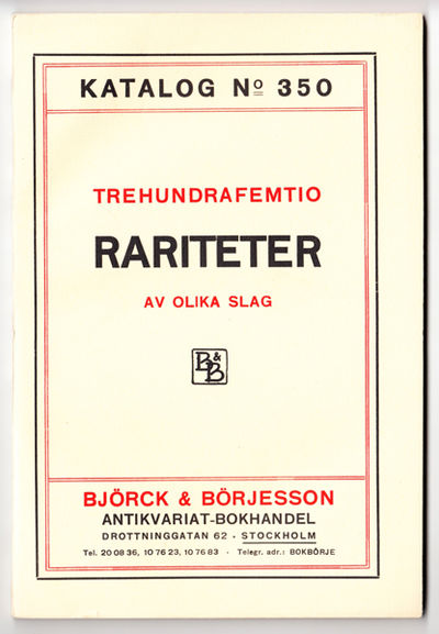 Björck & Börjesson. Katalog No. 350.…