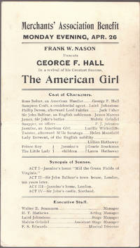 A Vintage 1909 Advertising Handbill for the American Girl with George F.  Hall