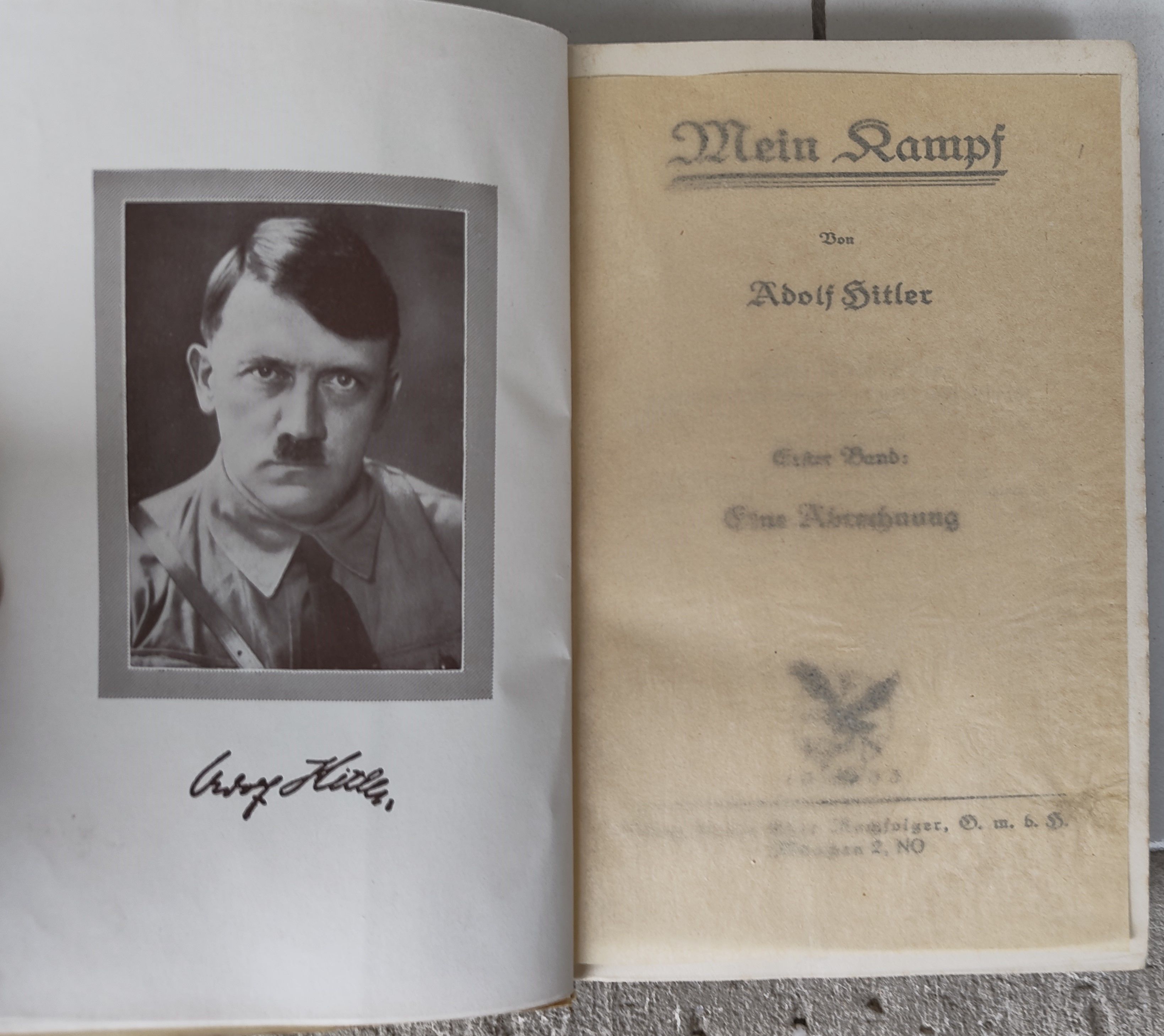 Mein Kampf by Adolf Hitler in two volumes 1933 by Adolf Hitler