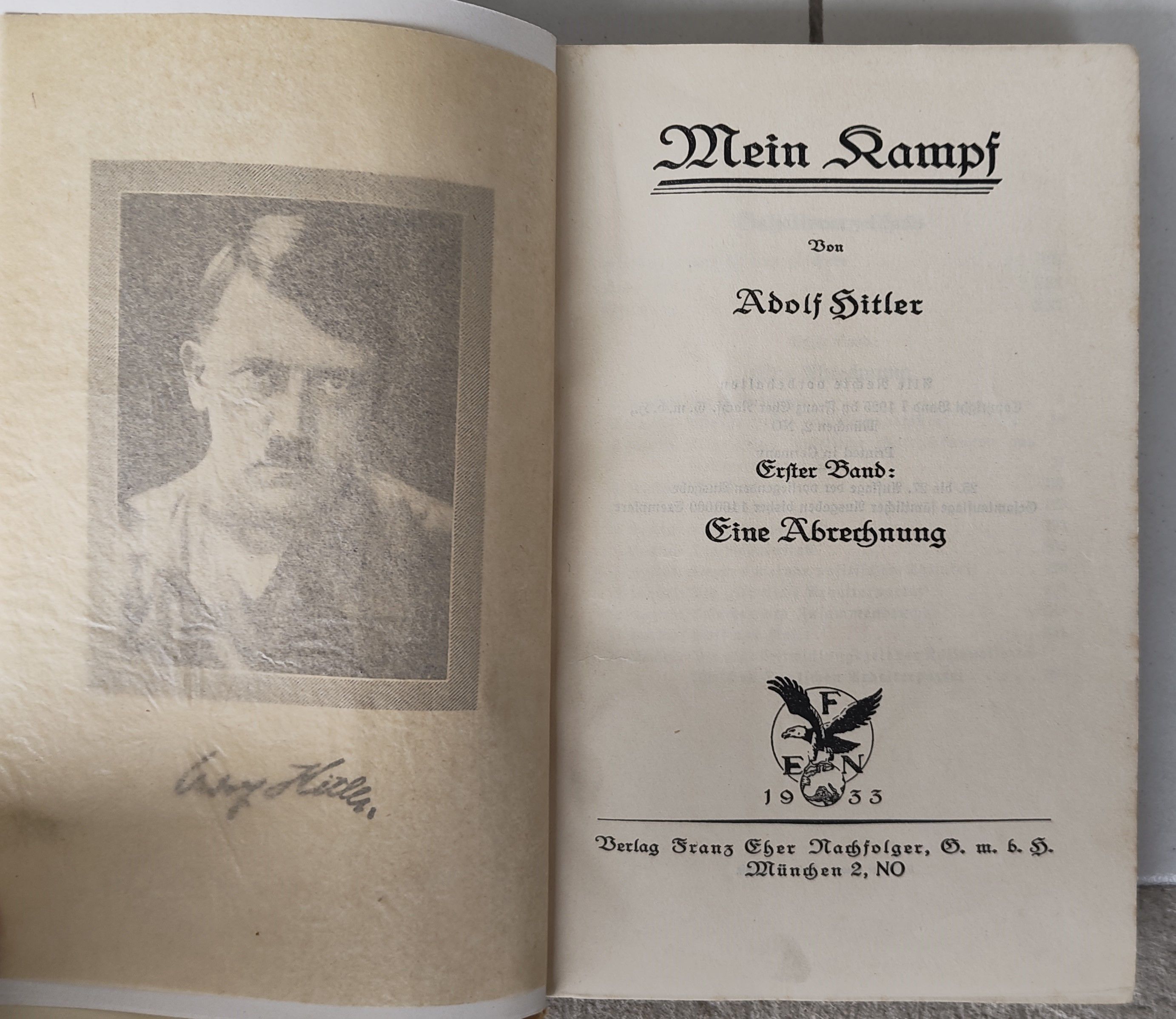 Mein Kampf by Adolf Hitler in two volumes 1933 by Adolf Hitler