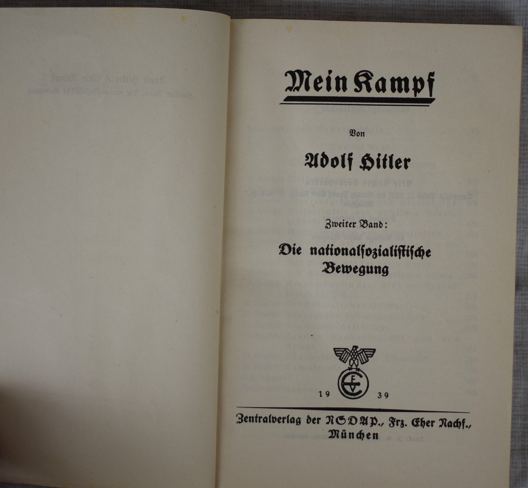 Mein Kampf by Adolf Hitler in two volumes 1936 by Adolf