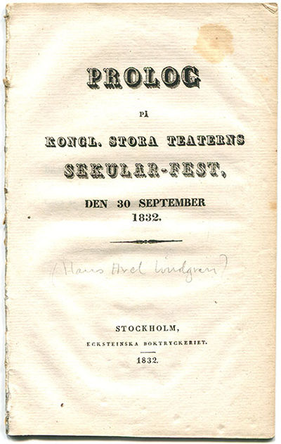 Prolog på Kongl. stora teaterns sekular-fest, den…