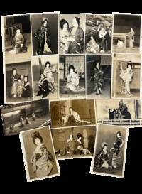 Gender Defying Kabuki Cross Dressing Performers Photo Archive, Japan, 1910s-20s