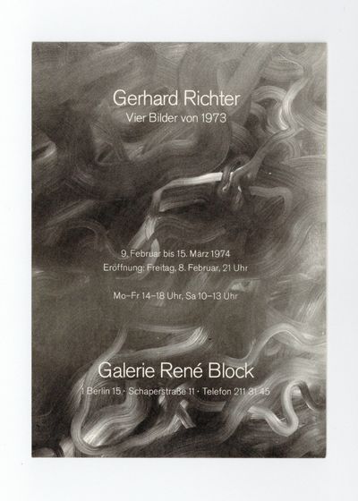 Exhibition announcement: Gerhard Richter: Vier Bilder von 1973 (9 February-15 March 1974)