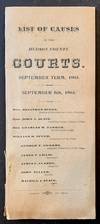 List of Causes in the Hudson County (New Jersey) Courts. September Term, 1903