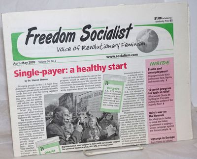 Seattle: Freedom Socialist Party, 2009. Newspaper. One issue, 12p, small tear on cover wrap on top r...