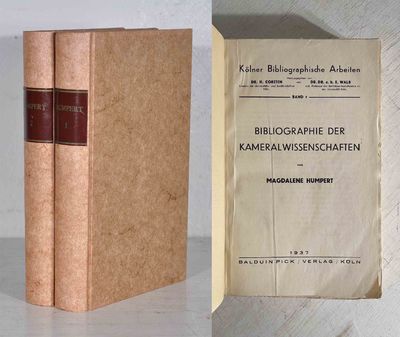 Bibliographie der Kameralwissenschaften.