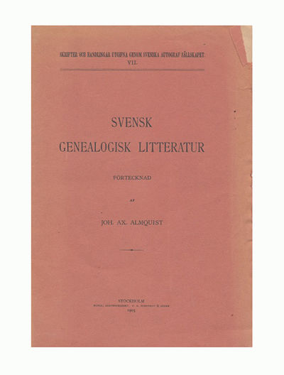 Svensk genealogisk litteratur.
