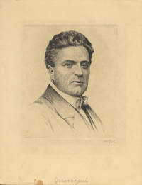 Bust-length portrait etching and drypoint of the composer by the German artist Waldemar Pech (1911-?)